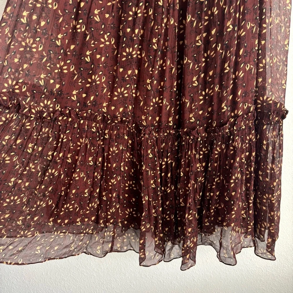 NWT Cleobella Organic Skirt Zadia Block Print Red Cream Floral Lined Maxi M